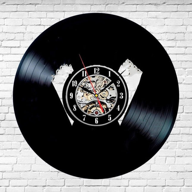 Klassiske biler vægur af vinylplade