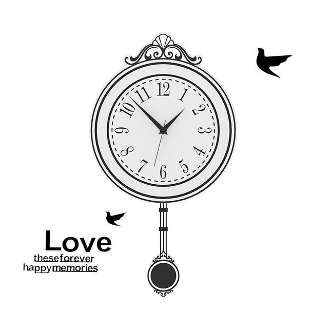 Moderne blåt pendulur til væggen