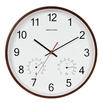 Vægur med termometer og hygrometer funktion
