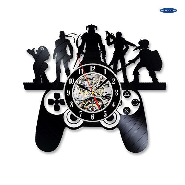 Gamer controller vinyl ur til spilleværelse