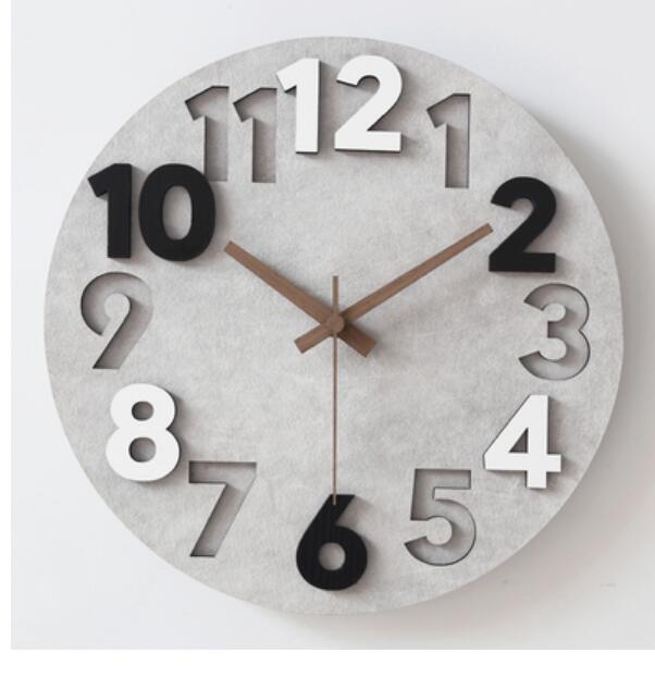 Moderne køkkenur i gråt betonlook