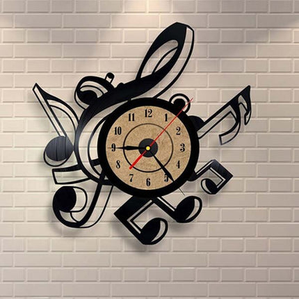 Vinyl ur med musiknoder til musiker