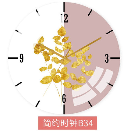 Farverigt vægur med abstrakt design