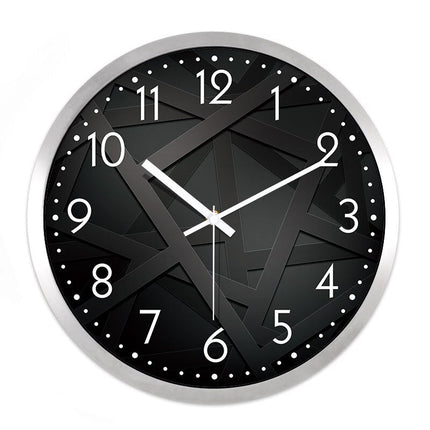 Moderne sort vægur med 3D-effekt