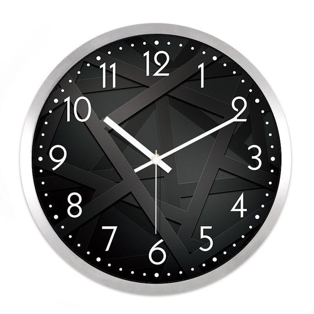 Moderne sort vægur med 3D-effekt