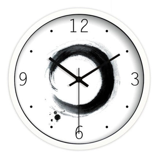 Kunstnerisk vægur med zen cirkel design