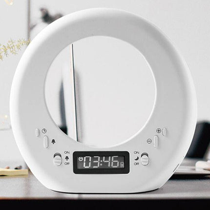 Futuristisk bordur med måne natlampe