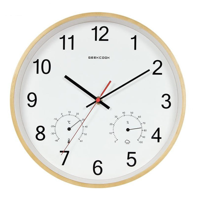 Vægur med termometer og hygrometer funktion