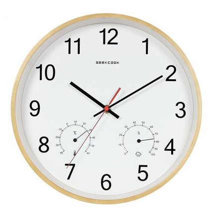 Vægur med termometer og hygrometer funktion