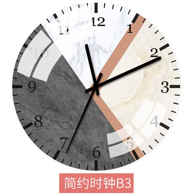 Farverigt vægur med abstrakt design