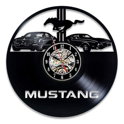 Ford Mustang bil vinylplade vægur