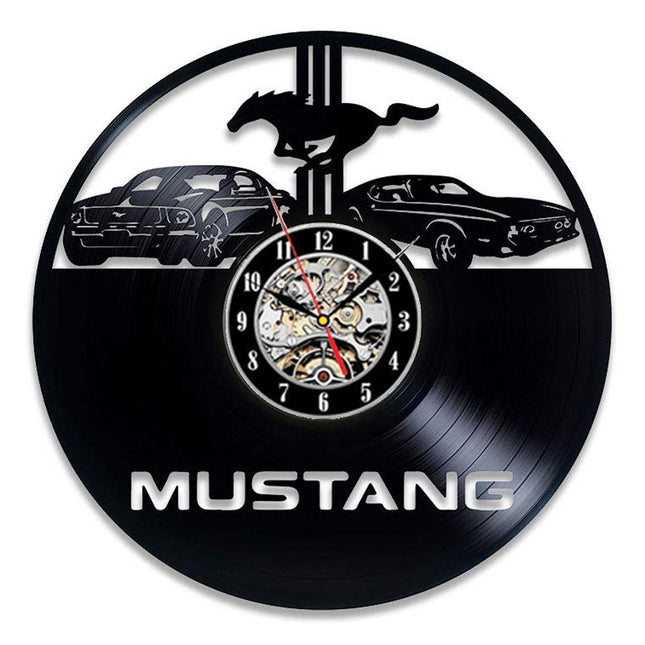 Ford Mustang bil vinylplade vægur