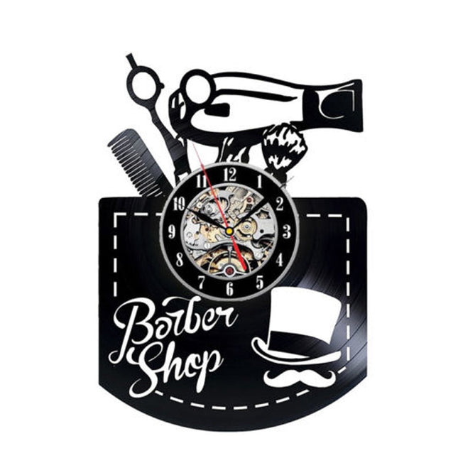 Barbershop dekoration vinylplade ur