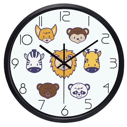 Rundt børneur med mops hund