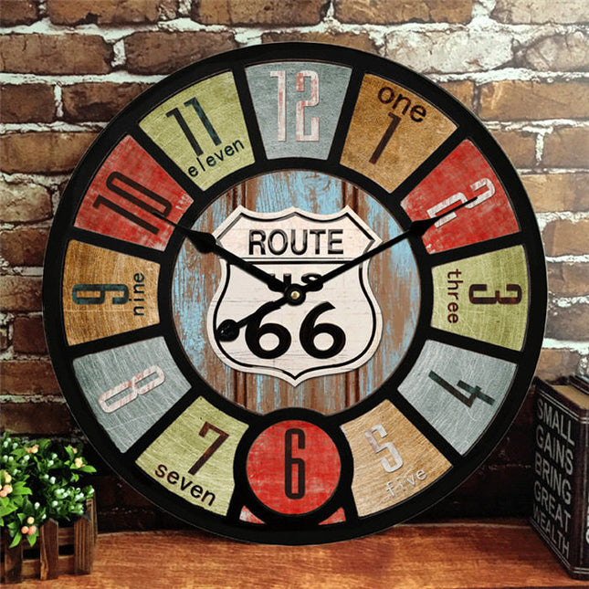 Stort vintage industrielt vægur 60 cm