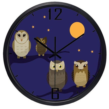 Rundt børneur med mops hund