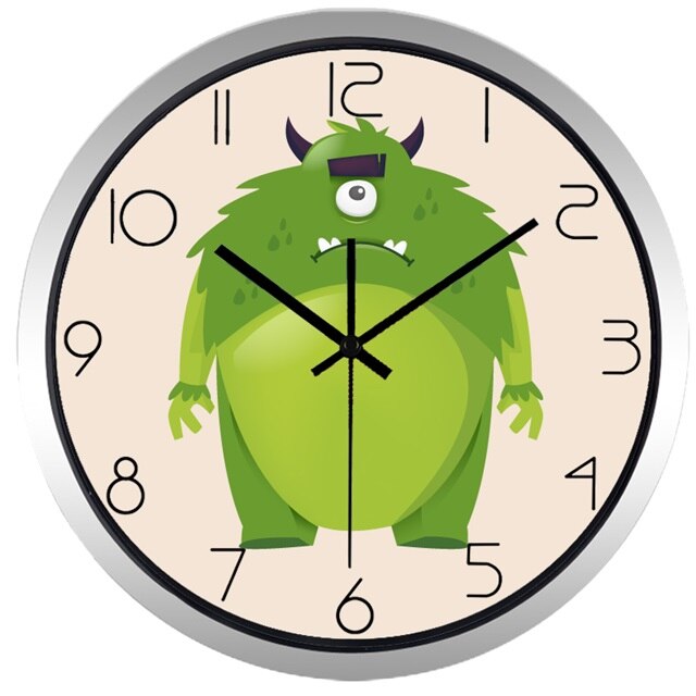 Rundt børneur med mops hund