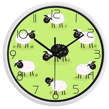 Rundt børneur med mops hund