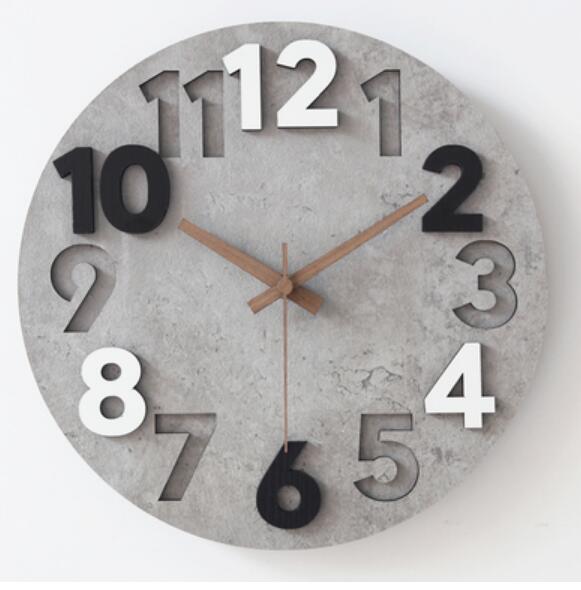 Moderne køkkenur i gråt betonlook