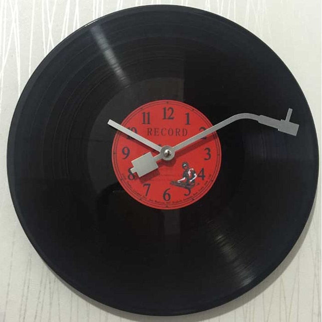 Retro vinylplade ur til væggen
