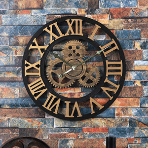 Klassisk industrielt vægur med store tal