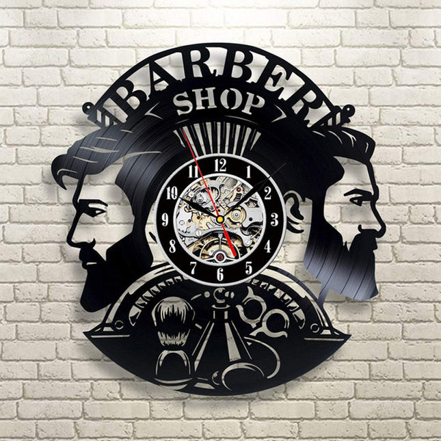 Barbershop dekoration vinylplade ur