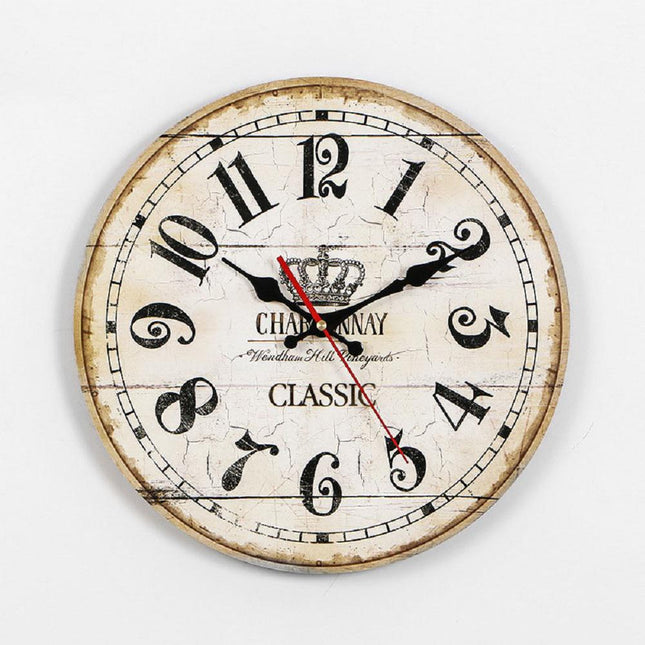 Amerikansk vintage vægur i træ