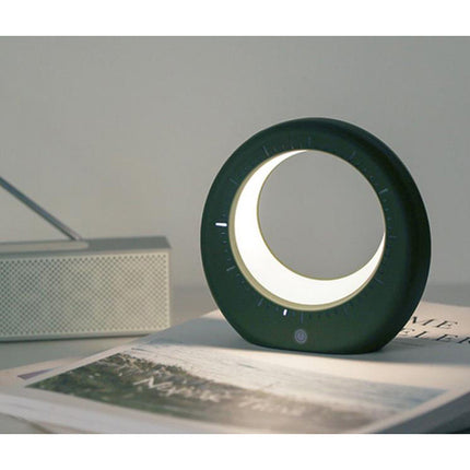 Futuristisk bordur med måne natlampe