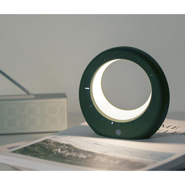 Futuristisk bordur med måne natlampe