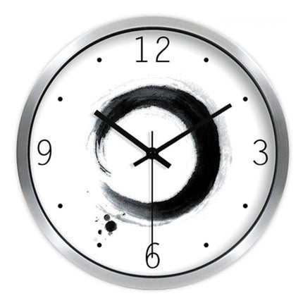 Kunstnerisk vægur med zen cirkel design