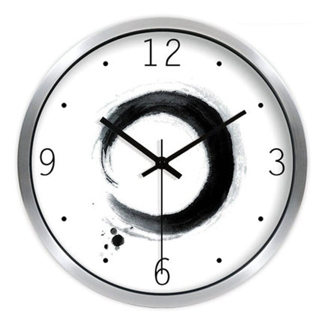 Kunstnerisk vægur med zen cirkel design