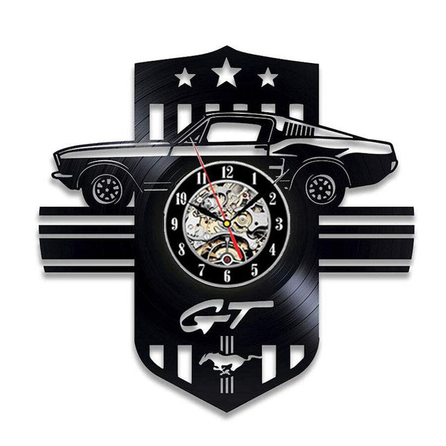 Ford Mustang bil vinylplade vægur