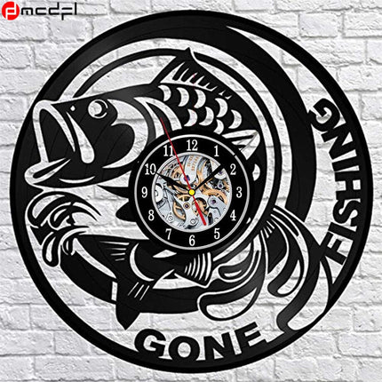 Unikt vinylplade ur til lystfisker