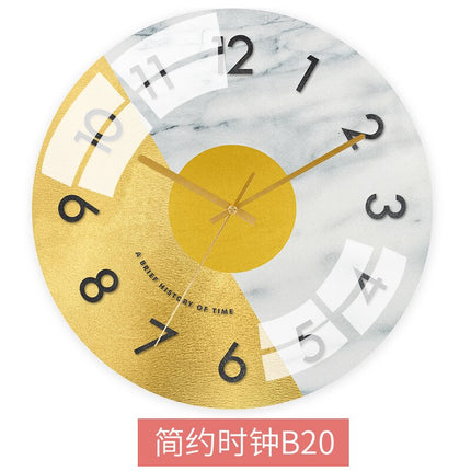 Farverigt vægur med abstrakt design