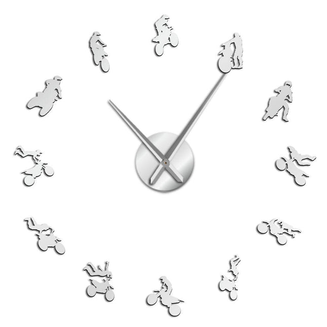 Stort 3D motorcykel vægur til stuen