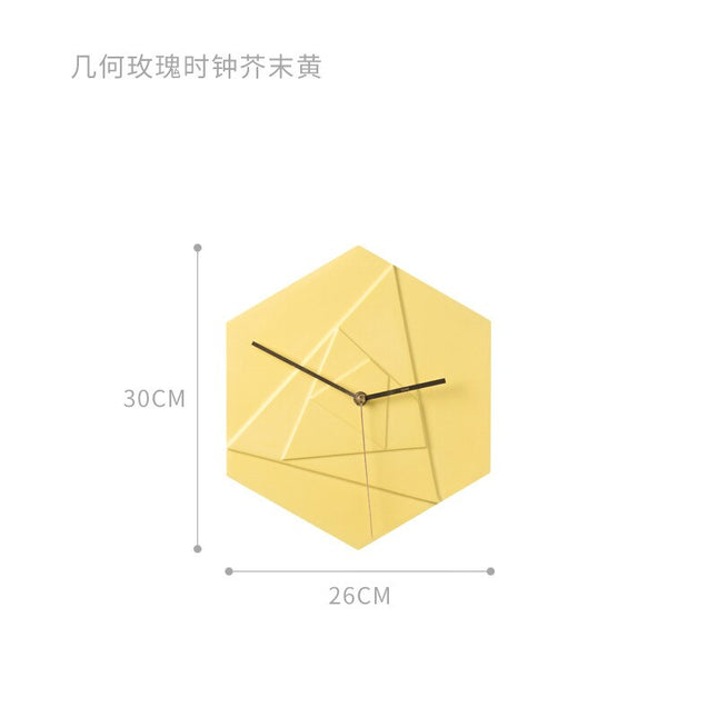 Moderne hexagonalt vægur til køkkenet