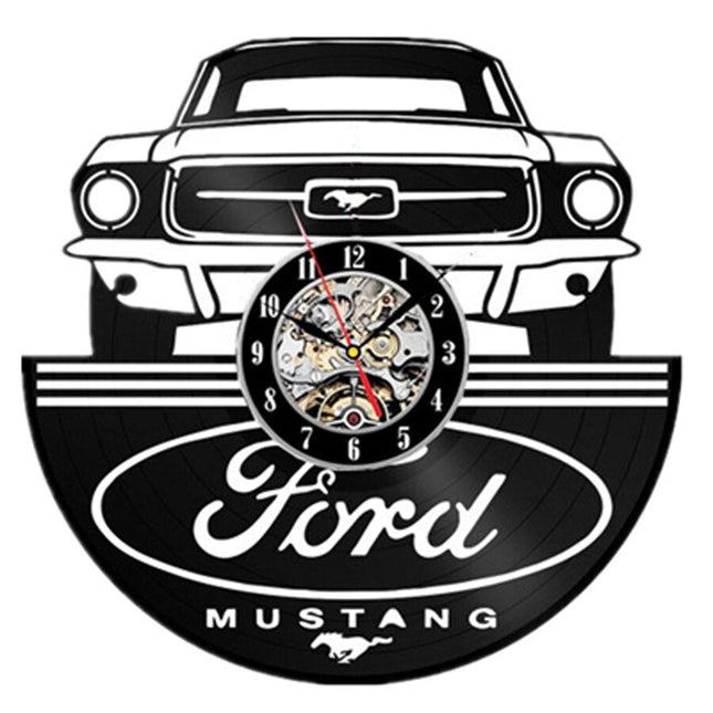 Ford Mustang bil vinylplade vægur