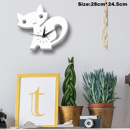 Hvidt vægur formet som raket