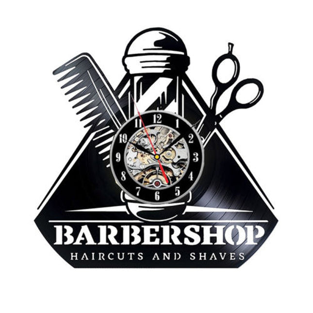 Barbershop dekoration vinylplade ur