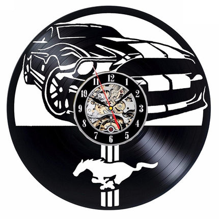 Ford Mustang bil vinylplade vægur