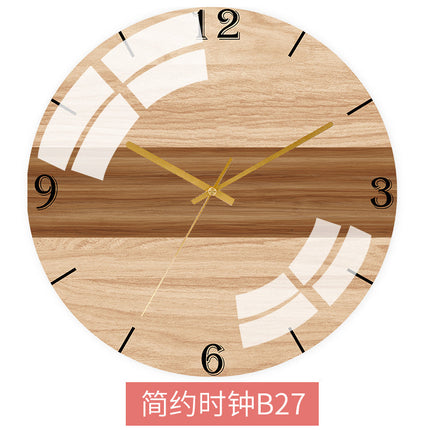 Farverigt vægur med abstrakt design