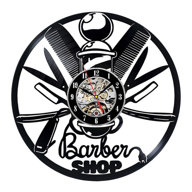 Barbershop dekoration vinylplade ur