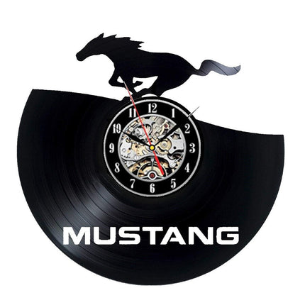Ford Mustang bil vinylplade vægur