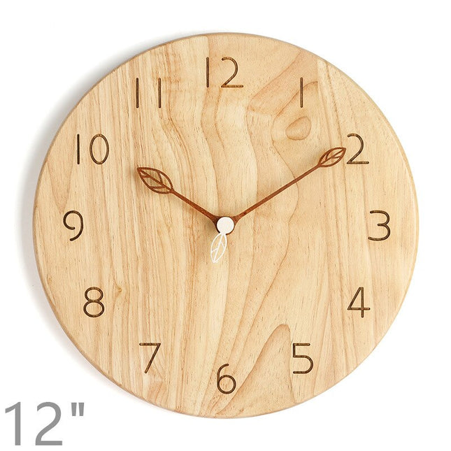 Minimalistisk vægur i lyst træ 40cm