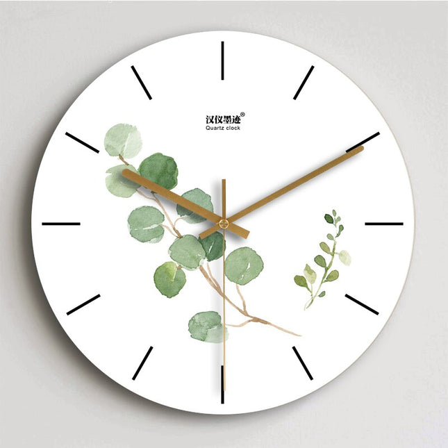 Vægur med marmor og rosaguld glitter