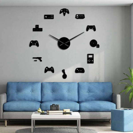 Retro gaming vægur med controllere
