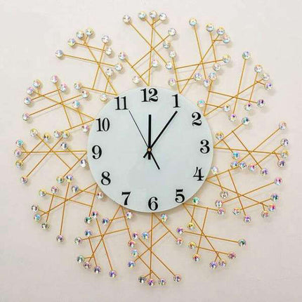 Kreativt design vægur med krystaller