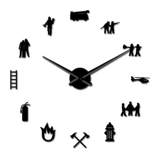 Stort DIY vægur med redningstema