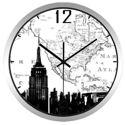 Vægur med New York bykort