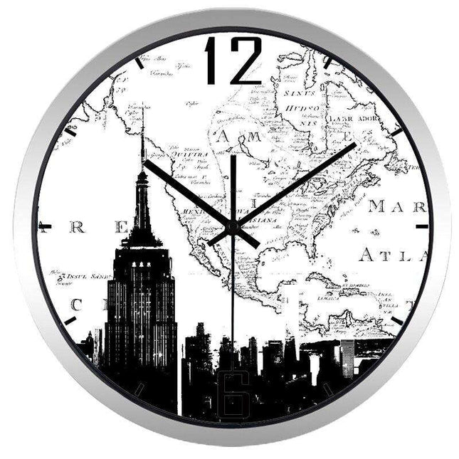 Vægur med New York bykort